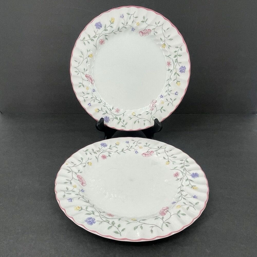 Johnson Brothers Summer Chintz Dinner Plates Set of 2 Scalloped 9-5/8" England